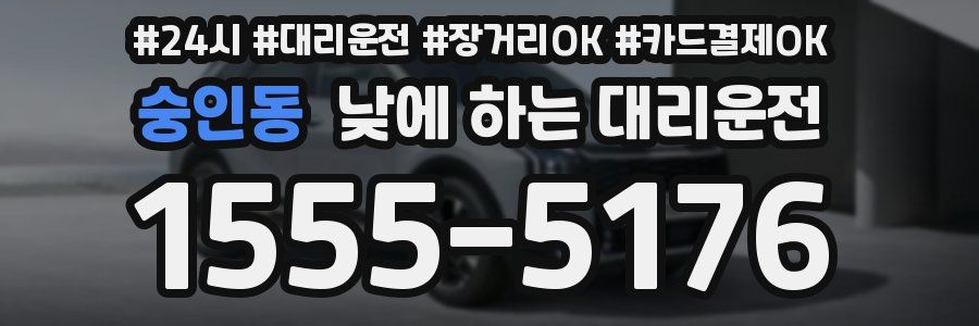 숭인동 낮에 하는 대리운전