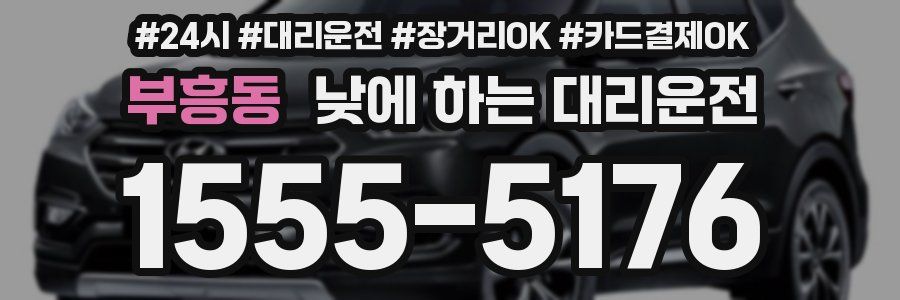 부흥동 낮에 하는 대리운전