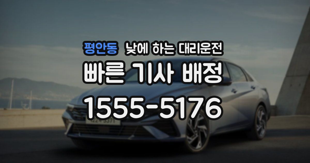 평안동 낮에 하는 대리운전