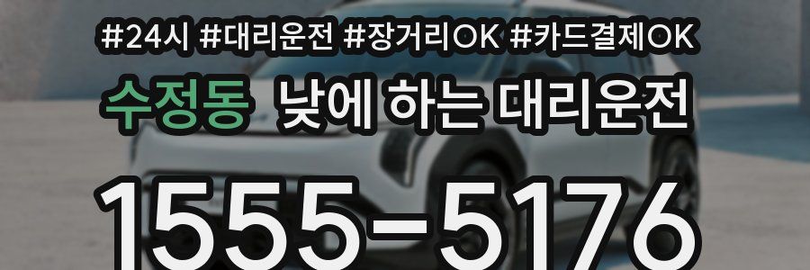 수정동 낮에 하는 대리운전