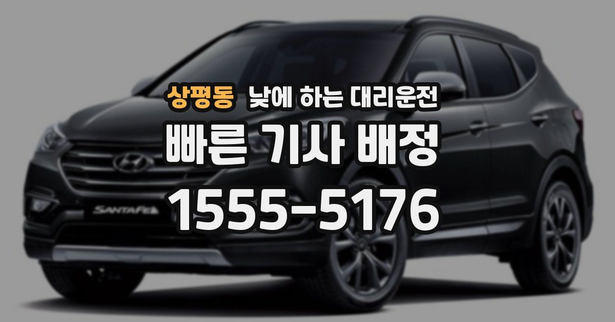 상평동 낮에 하는 대리운전