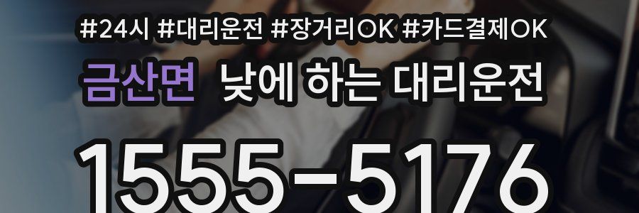 금산면 낮에 하는 대리운전