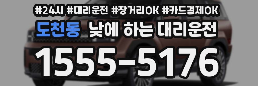 도천동 낮에 하는 대리운전