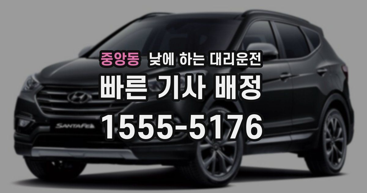 중앙동 낮에 하는 대리운전