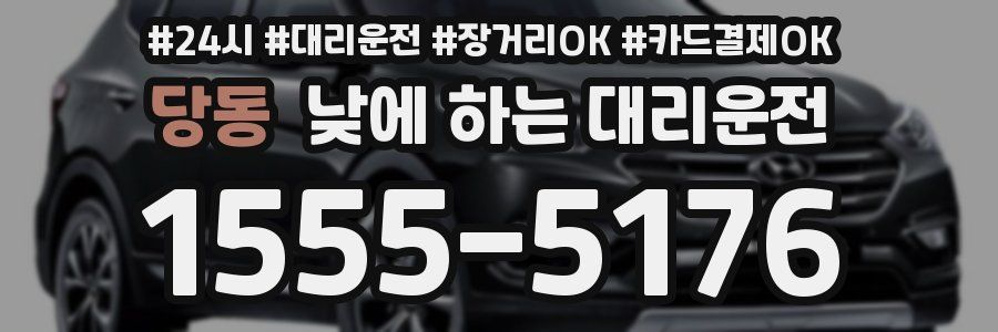 당동 낮에 하는 대리운전