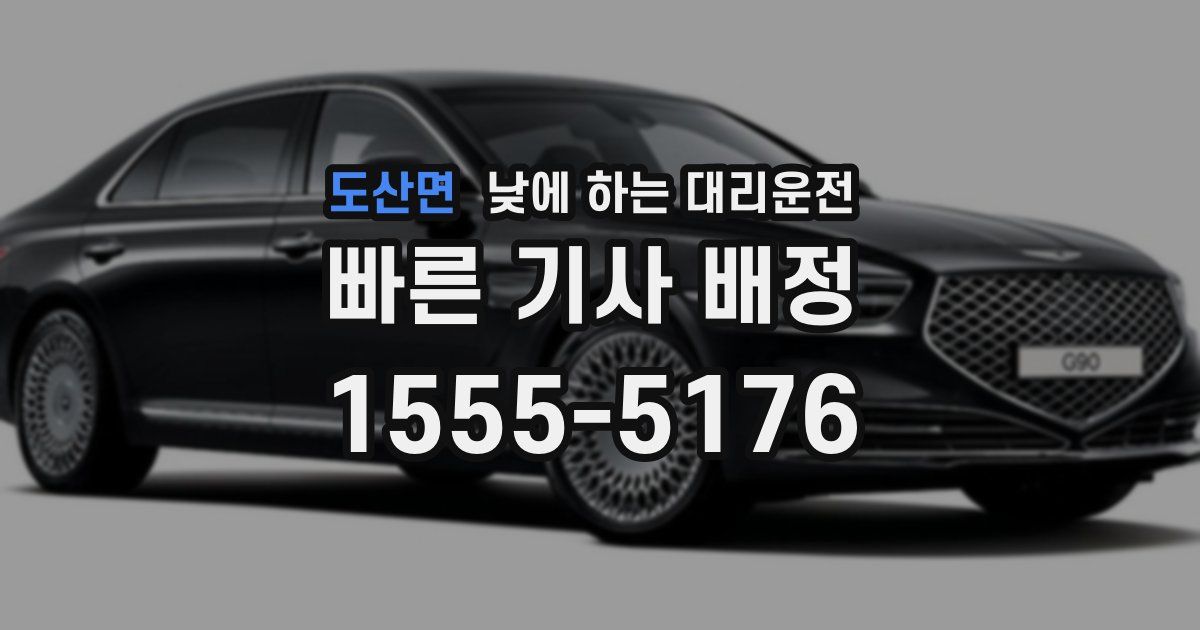 도산면 낮에 하는 대리운전