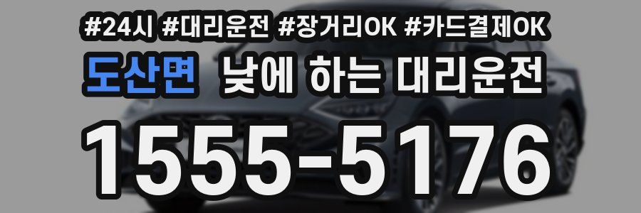 도산면 낮에 하는 대리운전