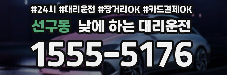 선구동 낮에 하는 대리운전