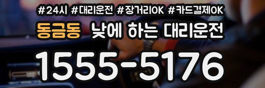 동금동 낮에 하는 대리운전