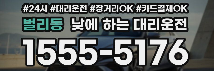 벌리동 낮에 하는 대리운전