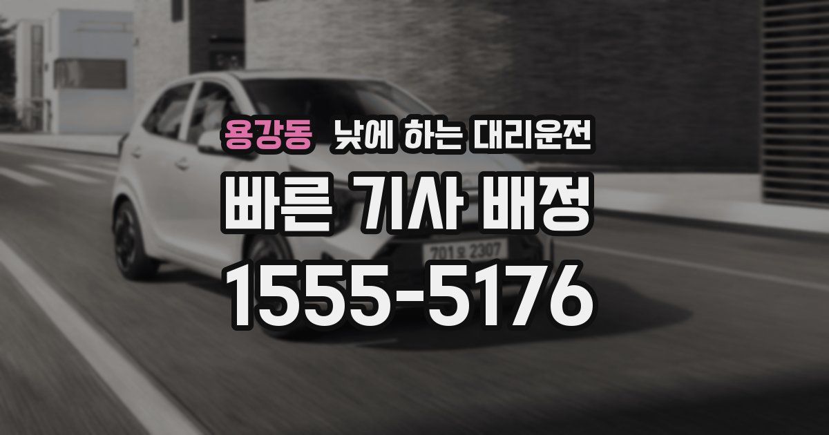 용강동 낮에 하는 대리운전