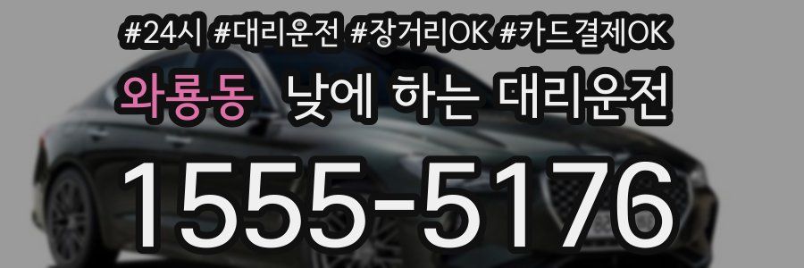 와룡동 낮에 하는 대리운전