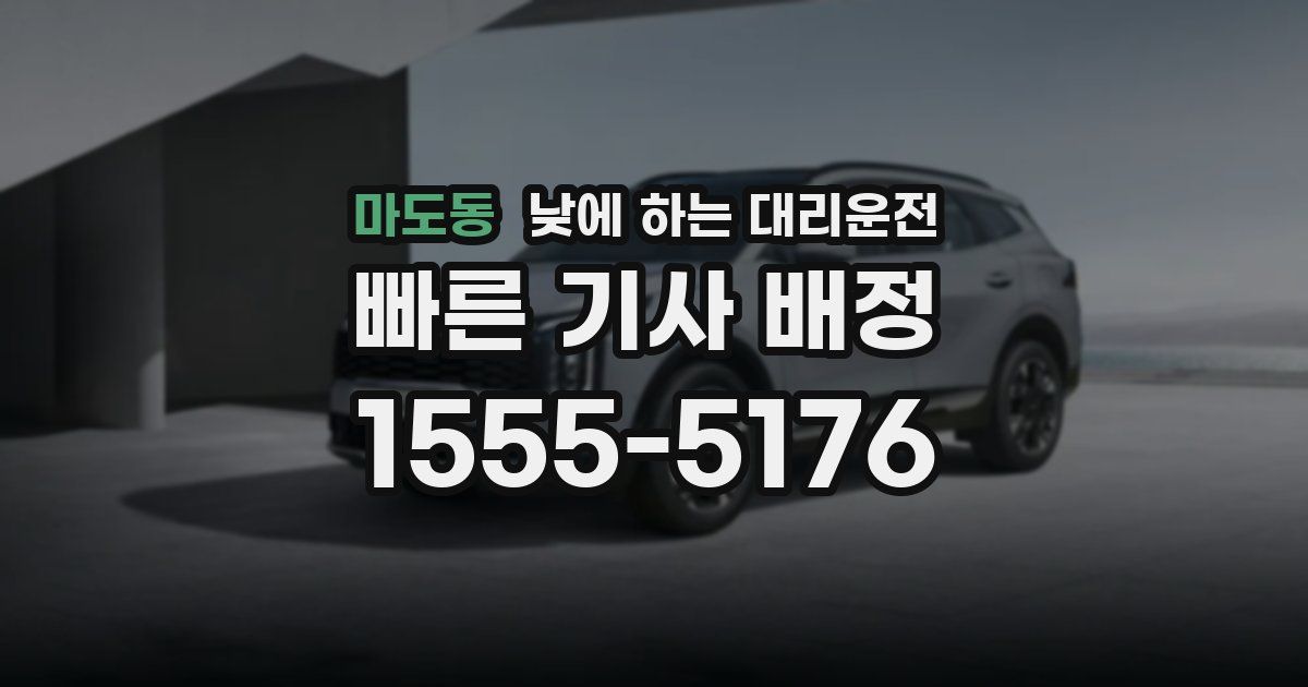 마도동 낮에 하는 대리운전