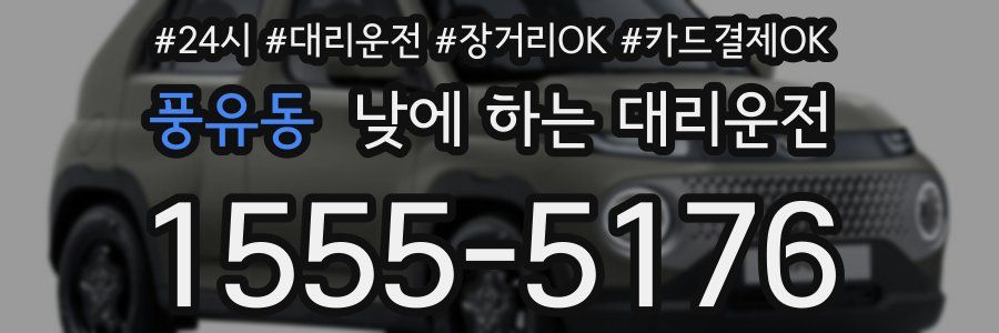 풍유동 낮에 하는 대리운전