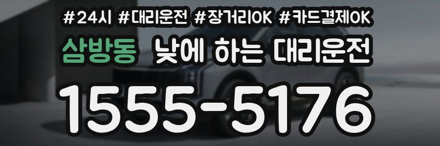 삼방동 낮에 하는 대리운전