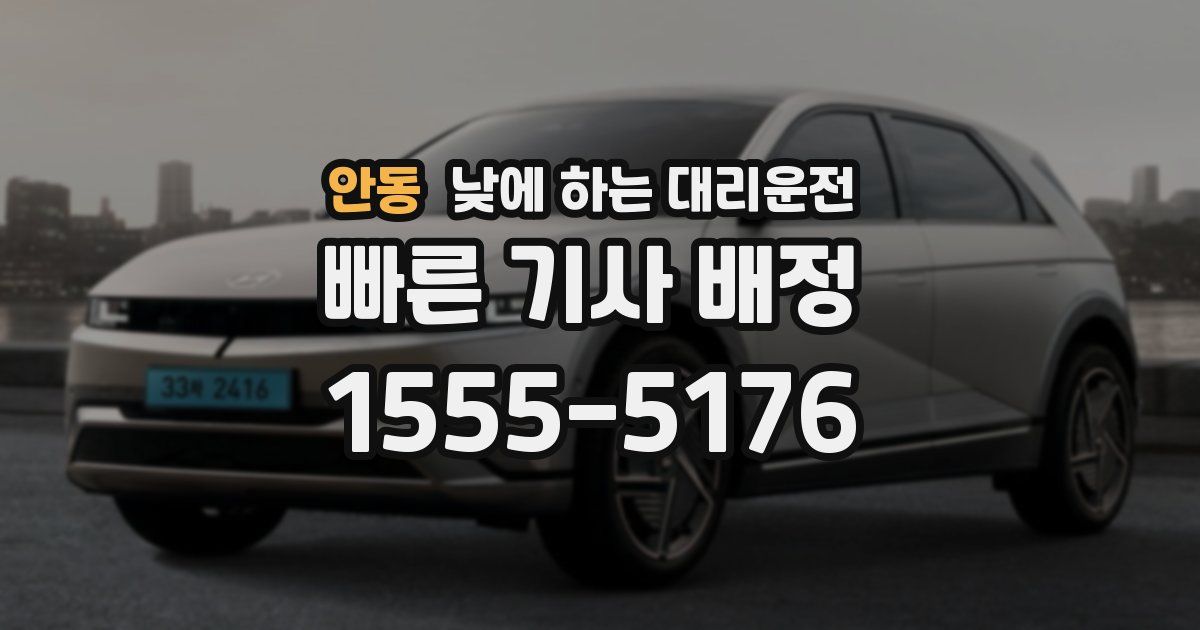 안동 낮에 하는 대리운전