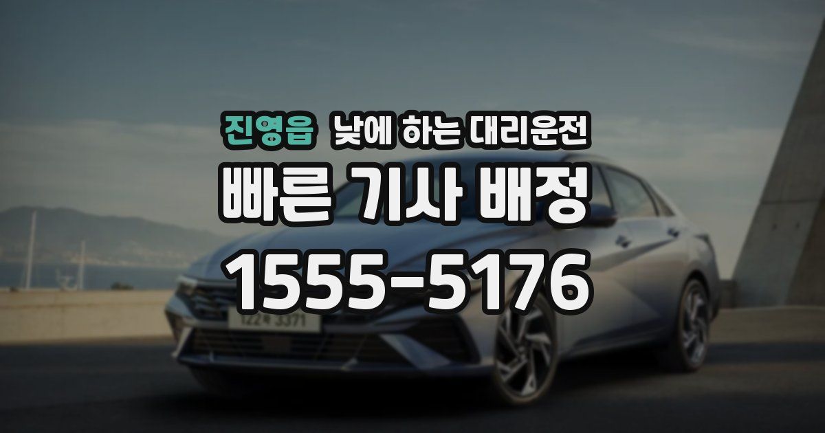 진영읍 낮에 하는 대리운전