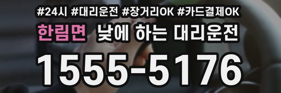 한림면 낮에 하는 대리운전