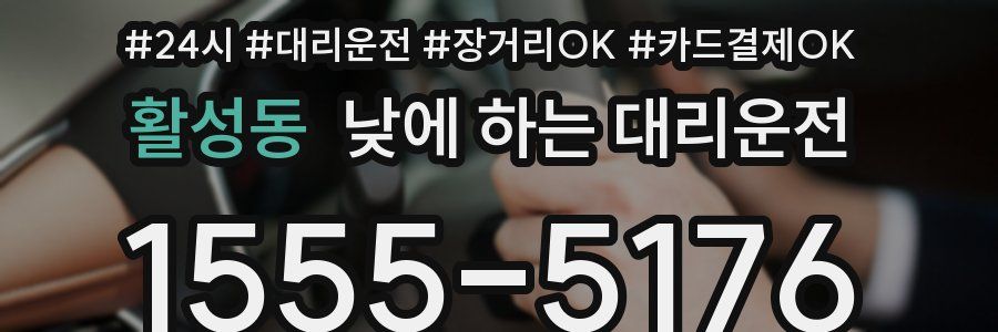 활성동 낮에 하는 대리운전
