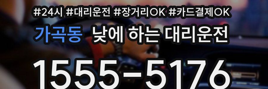 가곡동 낮에 하는 대리운전