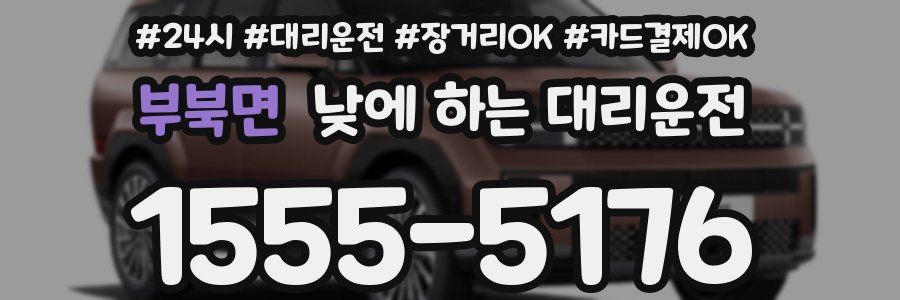 부북면 낮에 하는 대리운전