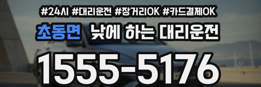 초동면 낮에 하는 대리운전