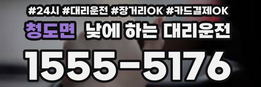 청도면 낮에 하는 대리운전