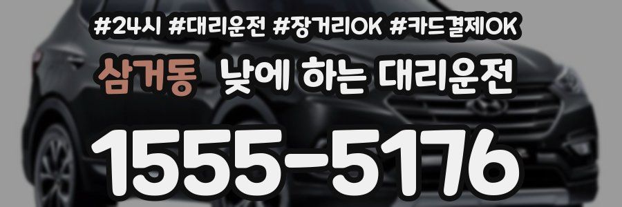 삼거동 낮에 하는 대리운전