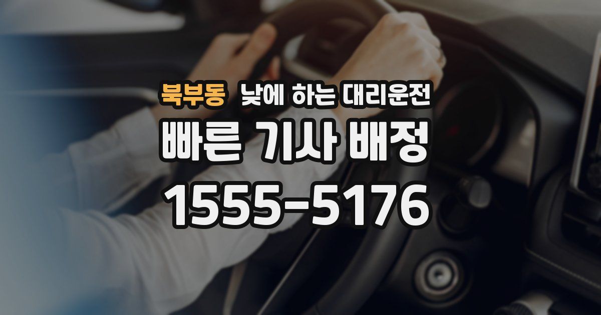 북부동 낮에 하는 대리운전