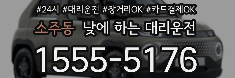 소주동 낮에 하는 대리운전