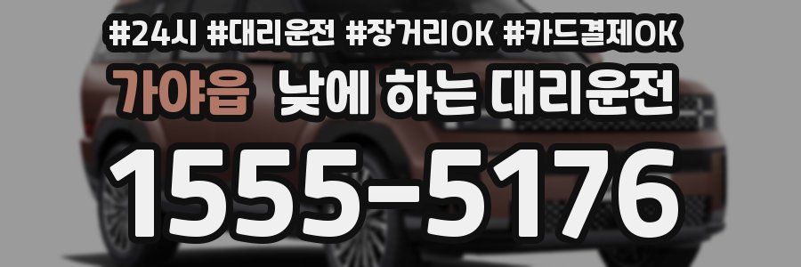 가야읍 낮에 하는 대리운전