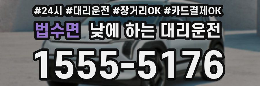 법수면 낮에 하는 대리운전