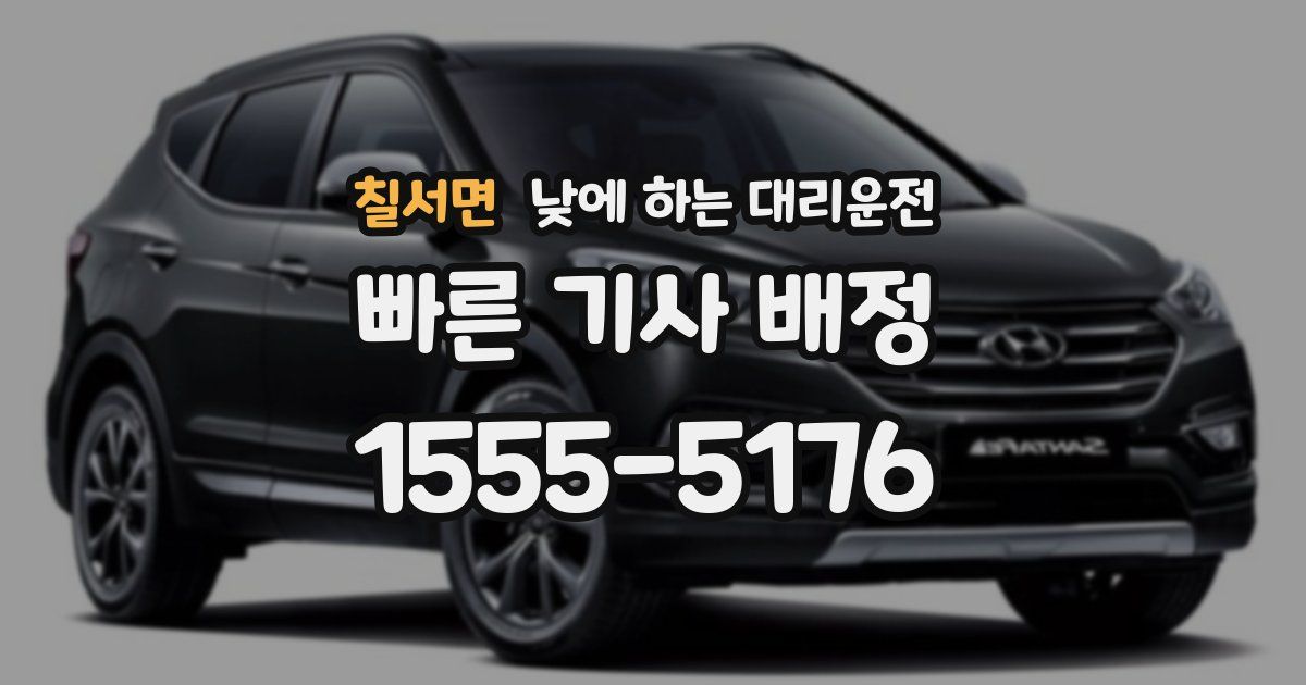 칠서면 낮에 하는 대리운전