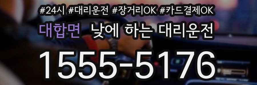 대합면 낮에 하는 대리운전