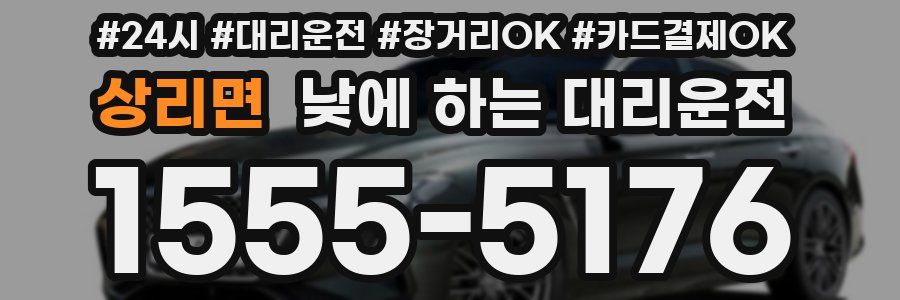 상리면 낮에 하는 대리운전