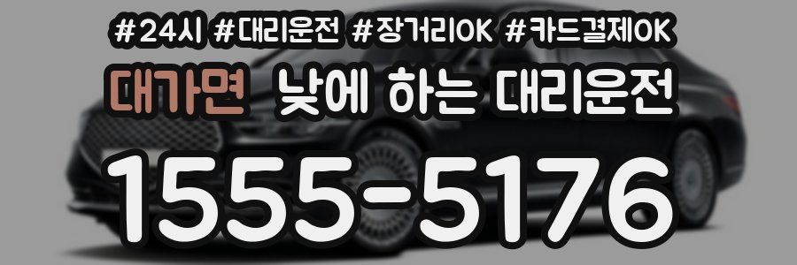 대가면 낮에 하는 대리운전