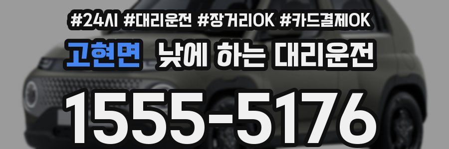 고현면 낮에 하는 대리운전