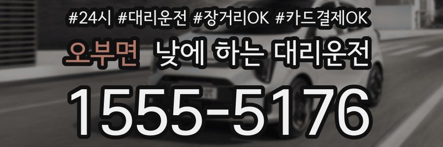 오부면 낮에 하는 대리운전