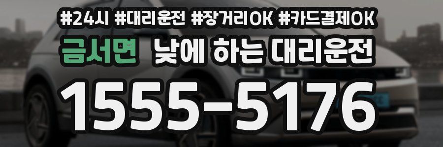 금서면 낮에 하는 대리운전