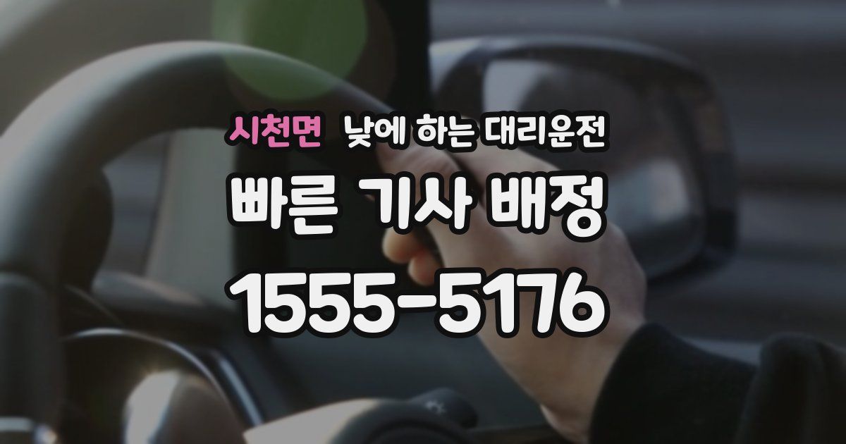 시천면 낮에 하는 대리운전