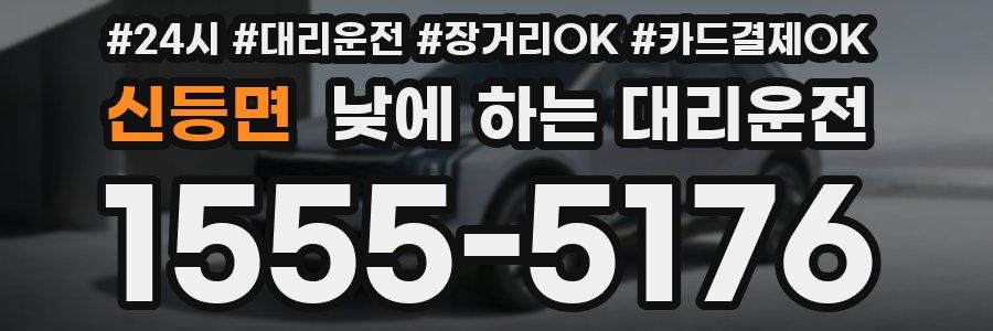 신등면 낮에 하는 대리운전