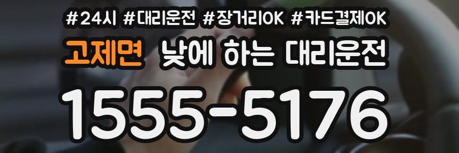 고제면 낮에 하는 대리운전