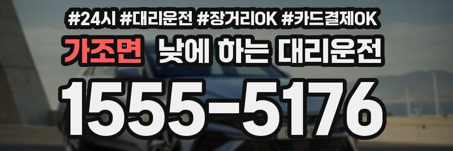 가조면 낮에 하는 대리운전