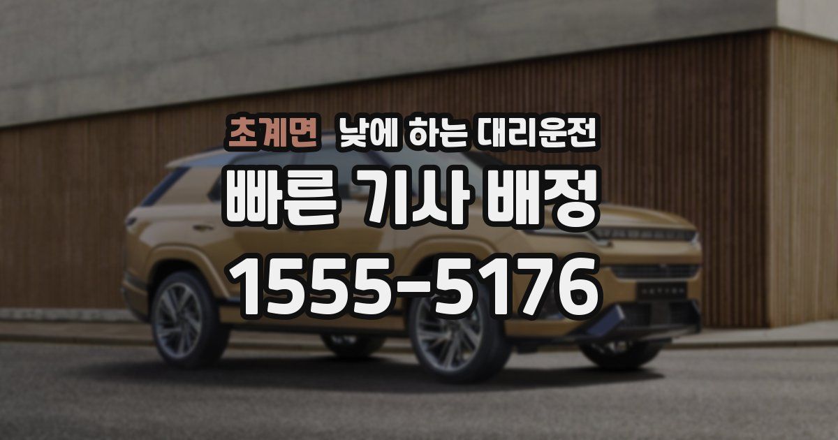 초계면 낮에 하는 대리운전