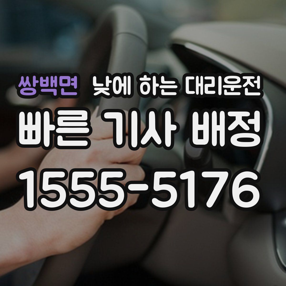 쌍백면 낮에 하는 대리운전