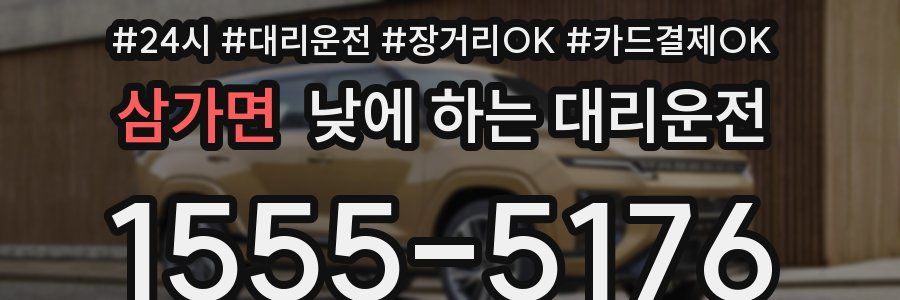 삼가면 낮에 하는 대리운전