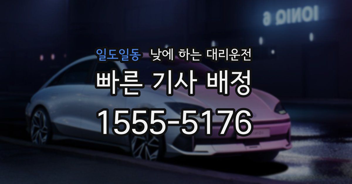 일도일동 낮에 하는 대리운전