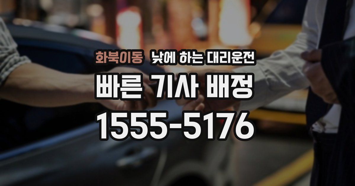 화북이동 낮에 하는 대리운전