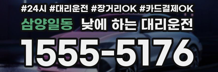 삼양일동 낮에 하는 대리운전