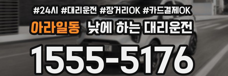 아라일동 낮에 하는 대리운전